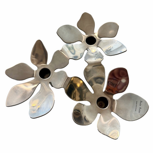 IKEA Stockholm Monika Mulder Vintage Stainless Steel Flower Candlesticks Holder